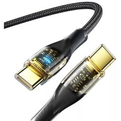 Кабель Essager Interstellar Transparent Design USB Charging Cable Type C to Type C 60W 1M (EXCTT-XJ01-P) Кабель Essager Interstellar Transparent Design USB Charging Cable Type C to Type C 60W 1M (EXCTT-XJ01-P)