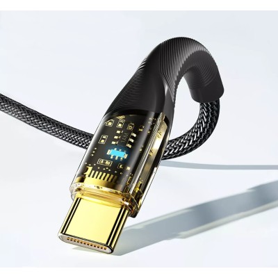 Кабель Essager Interstellar Transparent Design USB Charging Cable Type C to Type C 60W 1M (EXCTT-XJ01-P) Кабель Essager Interstellar Transparent Design USB Charging Cable Type C to Type C 60W 1M (EXCTT-XJ01-P)