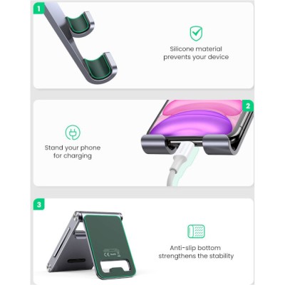 Тримач Для телефона UGREEN LP263 Phone Holder With Roller (80708) White Тримач Для телефона UGREEN LP263 Phone Holder With Roller (80708) White