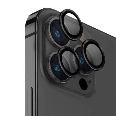 Захисне скло Metal Classic на камеру (в упак.) для Apple iPhone 15 Pro (6.1") / 15 Pro Max (6.7") Чорний / Midnight