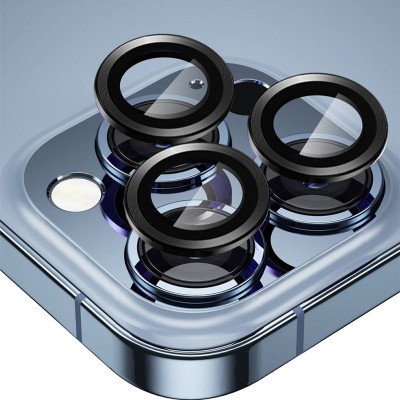 Захисне скло Metal Classic на камеру (в упак.) для Apple iPhone 15 Pro (6.1") / 15 Pro Max (6.7") Чорний / Midnight