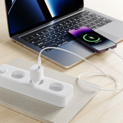 Зарядний Пристрій Proove Silicone Power 20W (Type-C) + Кабель Type-C to Lightning (WCSP20020102) White