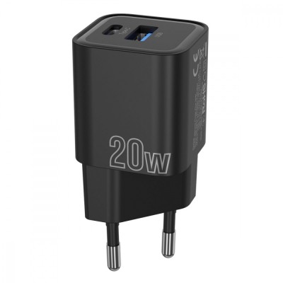 Зарядний Пристрій Proove Silicone Power Plus 20W (Type-C + USB) (WCSP2011001) Black
