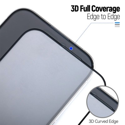 Захисне скло 3D скло Blueo Hot Bending для Apple iPhone 16 Pro Max (6.9") (+ аппликатор) Чорний
