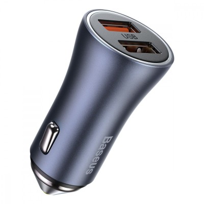 АЗП Baseus Baseus Golden Contactor Pro 40W 2USB (with Cable Type-C 5A (1m)) TZCCJD-A0G dark gray