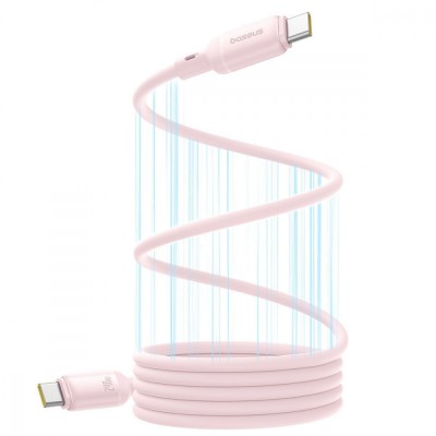 Кабель Baseus PicoGo Magnetic Liquid Silicone Type-C to Type-C 240W (1m) (P10376800411-00) pink Кабель Baseus PicoGo Magnetic Liquid Silicone Type-C to Type-C 240W (1m) (P10376800411-00) pink