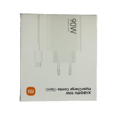 Зарядний пристрій Xiaomi 90W HyperCharge Combo (Type-A) (BHR07ZBEU) білий + кабель USB-C Зарядний пристрій Xiaomi 90W HyperCharge Combo (Type-A) (BHR07ZBEU) білий + кабель USB-C