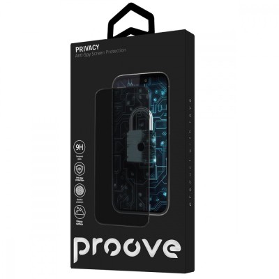 Захисне скло iPhone 16 Pro Proove Privacy Black