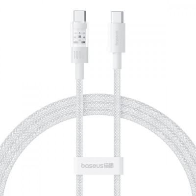 Кабель Baseus Gem Fast-Charging Data Cable Type-C To Type-C 100W 1m (P10373000211-00) White