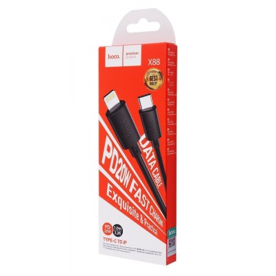 Кабель Hoco X88 Magic silicone 20W Type-C to Lightning (1m) white