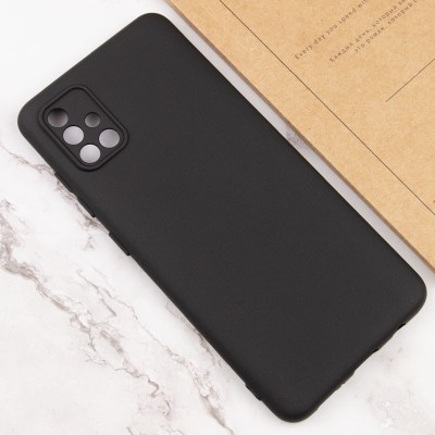 Чохол TPU GETMAN Liquid Silk Full Camera для Samsung Galaxy A51 Чорний / Black