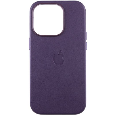 Шкіряний чохол Leather Case (AAA) with MagSafe and Animation для Apple iPhone 14 Pro (6.1") Deep Violet Шкіряний чохол Leather Case (AAA) with MagSafe and Animation для Apple iPhone 14 Pro (6.1") Deep Violet
