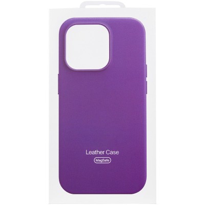 Шкіряний чохол Leather Case (AAA) with MagSafe and Animation для Apple iPhone 14 Pro (6.1") Deep Violet Шкіряний чохол Leather Case (AAA) with MagSafe and Animation для Apple iPhone 14 Pro (6.1") Deep Violet