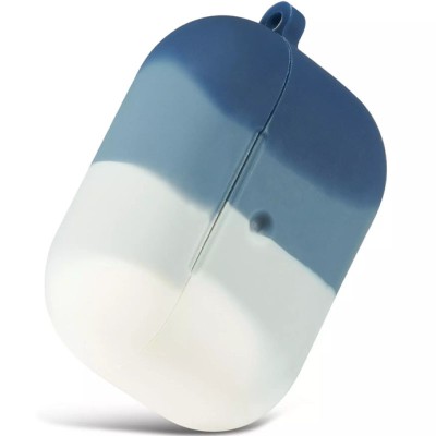 Силиконовый футляр Colorfull для наушников AirPods Pro Белый / Синий Силиконовый футляр Colorfull для наушников AirPods Pro Белый / Синий