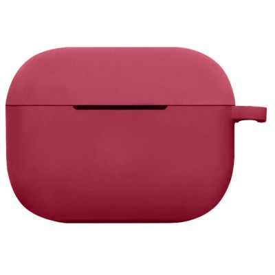 Силиконовый футляр New с карабином для наушников Airpods Pro Красный / Rose Red Силиконовый футляр New с карабином для наушников Airpods Pro Красный / Rose Red