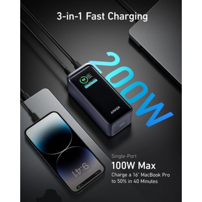 зовн. акум. ANKER Prime - 20000 mAh 200W PD (Чорний) зовн. акум. ANKER Prime - 20000 mAh 200W PD (Чорний)