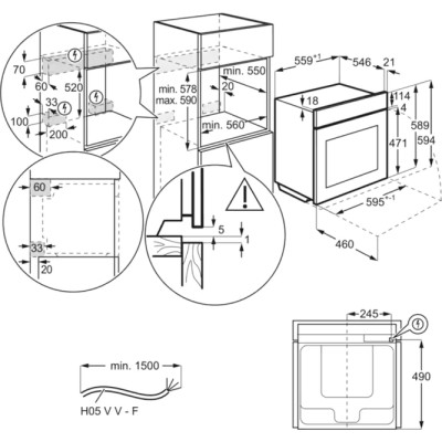 Вбуд. духовка ELECTROLUX EOF6P76BX Вбуд. духовка ELECTROLUX EOF6P76BX