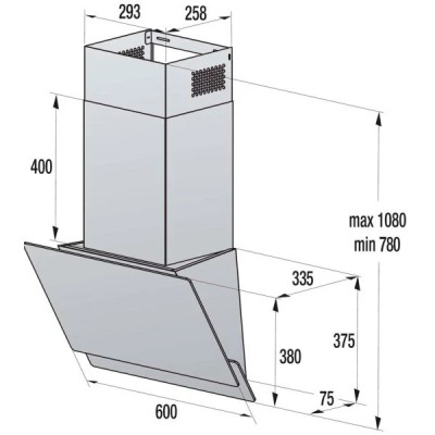 Витяжка з нахилом GORENJE WHI 649 EXBG (NB60E-L15B7) Витяжка з нахилом GORENJE WHI 649 EXBG (NB60E-L15B7)