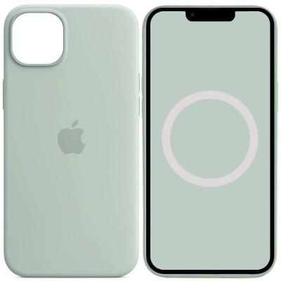 Чохол Silicone case (AAA) full with Magsafe and Animation для Apple iPhone 14 (6.1") Бірюзовий / Succulent Чохол Silicone case (AAA) full with Magsafe and Animation для Apple iPhone 14 (6.1") Бірюзовий / Succulent