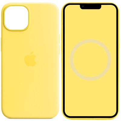Чохол Silicone case (AAA) full with Magsafe and Animation для Apple iPhone 14 (6.1") Жовтий / Canary Yellow Чохол Silicone case (AAA) full with Magsafe and Animation для Apple iPhone 14 (6.1") Жовтий / Canary Yellow