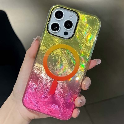 Чохол TPU Shiny Mountain (MagFit) для Apple iPhone 16 Pro Max (6.9") Yellow / Pink Чохол TPU Shiny Mountain (MagFit) для Apple iPhone 16 Pro Max (6.9") Yellow / Pink