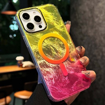 Чохол TPU Shiny Mountain (MagFit) для Apple iPhone 16 Pro Max (6.9") Yellow / Pink Чохол TPU Shiny Mountain (MagFit) для Apple iPhone 16 Pro Max (6.9") Yellow / Pink