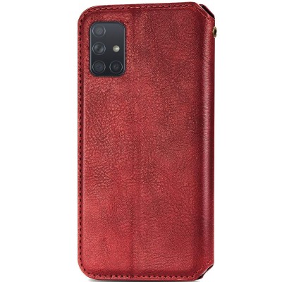 Кожаный чехол книжка GETMAN Cubic (PU) для Samsung Galaxy A51 Красный Кожаный чехол книжка GETMAN Cubic (PU) для Samsung Galaxy A51 Красный