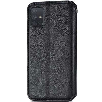 Кожаный чехол книжка GETMAN Cubic (PU) для Samsung Galaxy A51 Черный Кожаный чехол книжка GETMAN Cubic (PU) для Samsung Galaxy A51 Черный