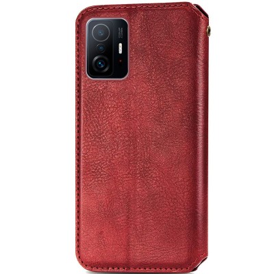 Кожаный чехол книжка GETMAN Cubic (PU) для Xiaomi 11T / 11T Pro Красный Кожаный чехол книжка GETMAN Cubic (PU) для Xiaomi 11T / 11T Pro Красный