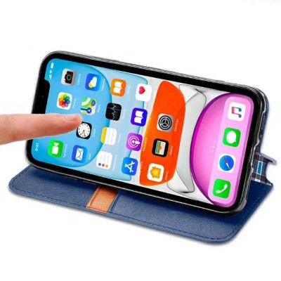 Кожаный чехол книжка GETMAN Cubic (PU) для Xiaomi Redmi 9 Синий Кожаный чехол книжка GETMAN Cubic (PU) для Xiaomi Redmi 9 Синий