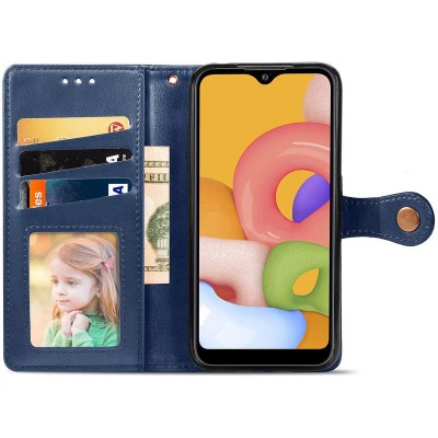 Кожаный чехол книжка GETMAN Gallant (PU) для Samsung Galaxy A10s Синий Кожаный чехол книжка GETMAN Gallant (PU) для Samsung Galaxy A10s Синий