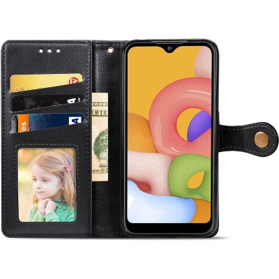 Кожаный чехол книжка GETMAN Gallant (PU) для Samsung Galaxy A10s Черный Кожаный чехол книжка GETMAN Gallant (PU) для Samsung Galaxy A10s Черный