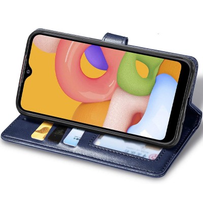 Кожаный чехол книжка GETMAN Gallant (PU) для Xiaomi Redmi Note 5 Pro / Note 5 (AI Dual Camera) Синий Кожаный чехол книжка GETMAN Gallant (PU) для Xiaomi Redmi Note 5 Pro / Note 5 (AI Dual Camera) Синий