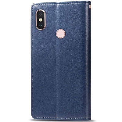 Кожаный чехол книжка GETMAN Gallant (PU) для Xiaomi Redmi Note 5 Pro / Note 5 (AI Dual Camera) Синий Кожаный чехол книжка GETMAN Gallant (PU) для Xiaomi Redmi Note 5 Pro / Note 5 (AI Dual Camera) Синий