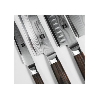 Набір кухонних ножів Xiaomi HuoHou Damascus Kitchen Knife Set (HU0073) 4шт + підставка Набір кухонних ножів Xiaomi HuoHou Damascus Kitchen Knife Set (HU0073) 4шт + підставка