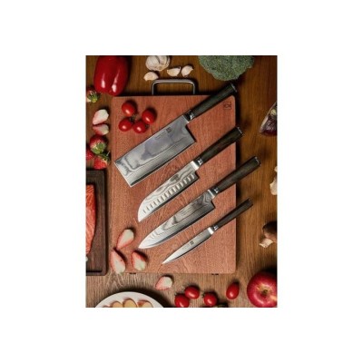 Набір кухонних ножів Xiaomi HuoHou Damascus Kitchen Knife Set (HU0073) 4шт + підставка Набір кухонних ножів Xiaomi HuoHou Damascus Kitchen Knife Set (HU0073) 4шт + підставка