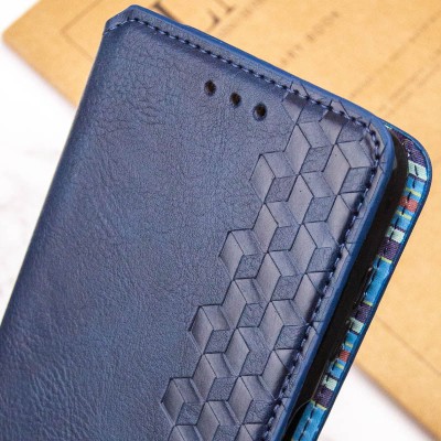 Шкіряний чохол-книжка GETMAN Cubic (PU) для Xiaomi Redmi Note 14 Pro 4G Синій Шкіряний чохол-книжка GETMAN Cubic (PU) для Xiaomi Redmi Note 14 Pro 4G Синій