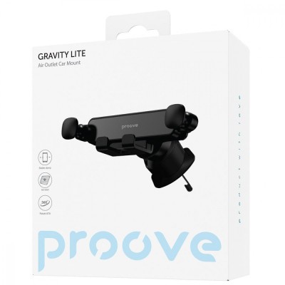 Автомобільний тримач Proove Gravity Lite Air Outlet Car Mount (CHGL00000001) Black Автомобільний тримач Proove Gravity Lite Air Outlet Car Mount (CHGL00000001) Black