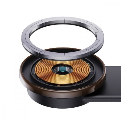 Автомобільний тримач З бездротовою зарядкою Baseus C02 Pro Series Magnetic (C40156000111-00) Black