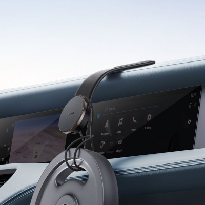Автомобільний тримач З бездротовою зарядкою Baseus C02 Pro Series Magnetic (C40156000111-00) Black