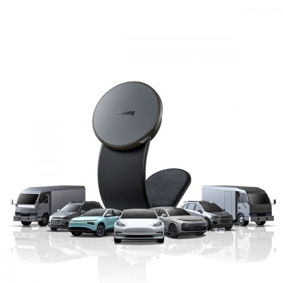 Автомобільний тримач З бездротовою зарядкою Baseus C02 Pro Series Magnetic (C40156000111-00) Black