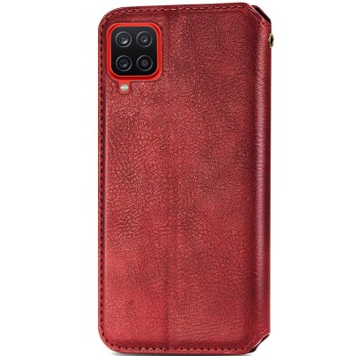 Кожаный чехол книжка GETMAN Cubic (PU) для Samsung Galaxy A12 / M12 Красный Кожаный чехол книжка GETMAN Cubic (PU) для Samsung Galaxy A12 / M12 Красный