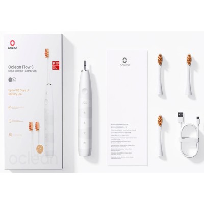 Електрична зубна щітка Oclean Flow S Sonic Electric Toothbrush - біла Електрична зубна щітка Oclean Flow S Sonic Electric Toothbrush - біла