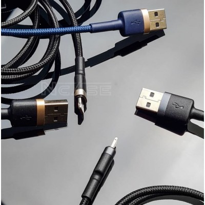 Кабель Baseus Cafule Lightning 2.0 М 2 A CALKLF-CV1 B-Gold Кабель Baseus Cafule Lightning 2.0 М 2 A CALKLF-CV1 B-Gold
