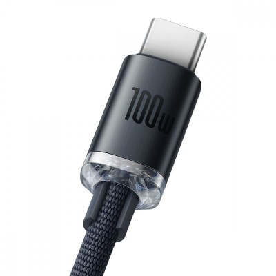 Кабель Baseus Crystal Shine Series Fast Charging Data USB кабель USB To Type-C 100 W 2M (CAJY000505) Purple