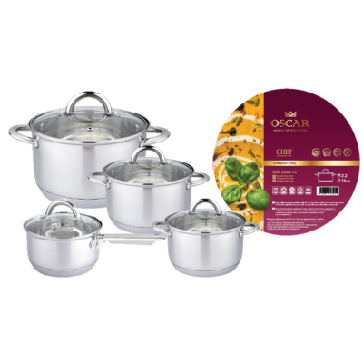 Каструля OSCAR CHEF 18 см (2.6 л) з кришкою (OSR-2000-18/n) Каструля OSCAR CHEF 18 см (2.6 л) з кришкою (OSR-2000-18/n)