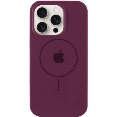Чохол Silicone Case Full Protective (AA) with MagSafe для Apple iPhone 14 Pro (6.1") Бордовий / Plum Чохол Silicone Case Full Protective (AA) with MagSafe для Apple iPhone 14 Pro (6.1") Бордовий / Plum