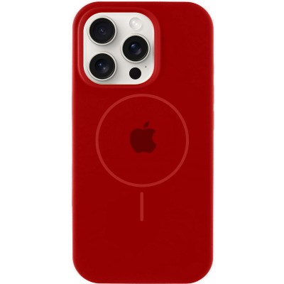 Чохол Silicone Case Full Protective (AA) with MagSafe для Apple iPhone 14 Pro (6.1") Червоний / Deep Red Чохол Silicone Case Full Protective (AA) with MagSafe для Apple iPhone 14 Pro (6.1") Червоний / Deep Red