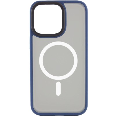 TPU+PC чохол Metal Buttons with MagSafe для Apple iPhone 12 Pro / 12 (6.1") Синій TPU+PC чохол Metal Buttons with MagSafe для Apple iPhone 12 Pro / 12 (6.1") Синій