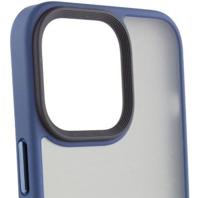 TPU+PC чохол Metal Buttons with MagSafe для Apple iPhone 12 Pro / 12 (6.1") Синій TPU+PC чохол Metal Buttons with MagSafe для Apple iPhone 12 Pro / 12 (6.1") Синій
